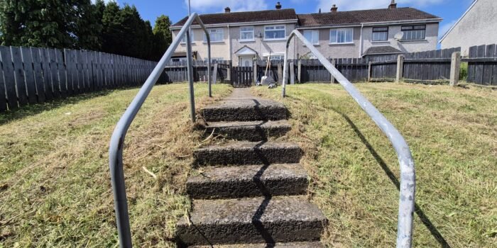 Garden before and after photographs